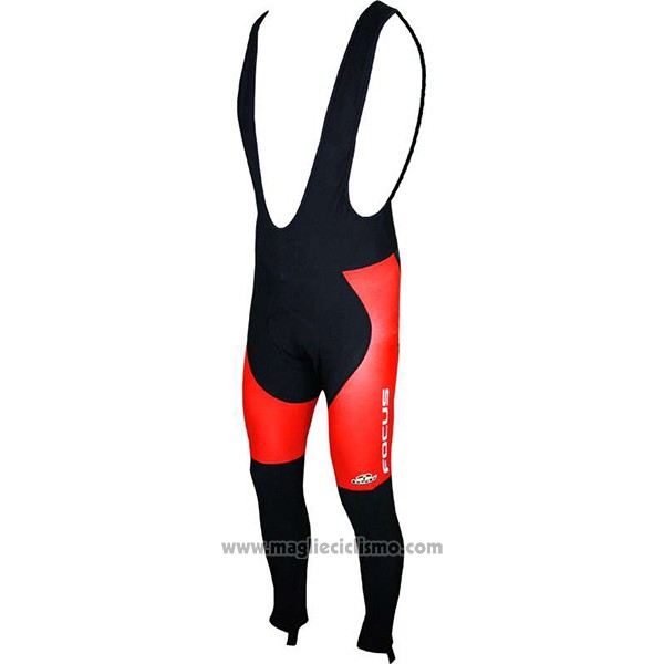 2017 Abbigliamento Ciclismo Focus XC Ml Rosso Manica Lunga e Salopette